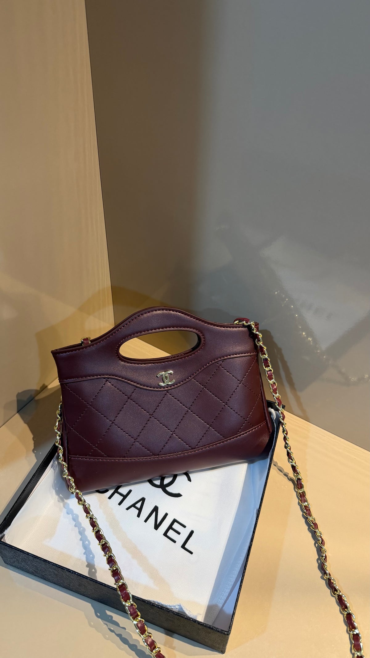 CHANEL Mini Top Handle Flap Bag