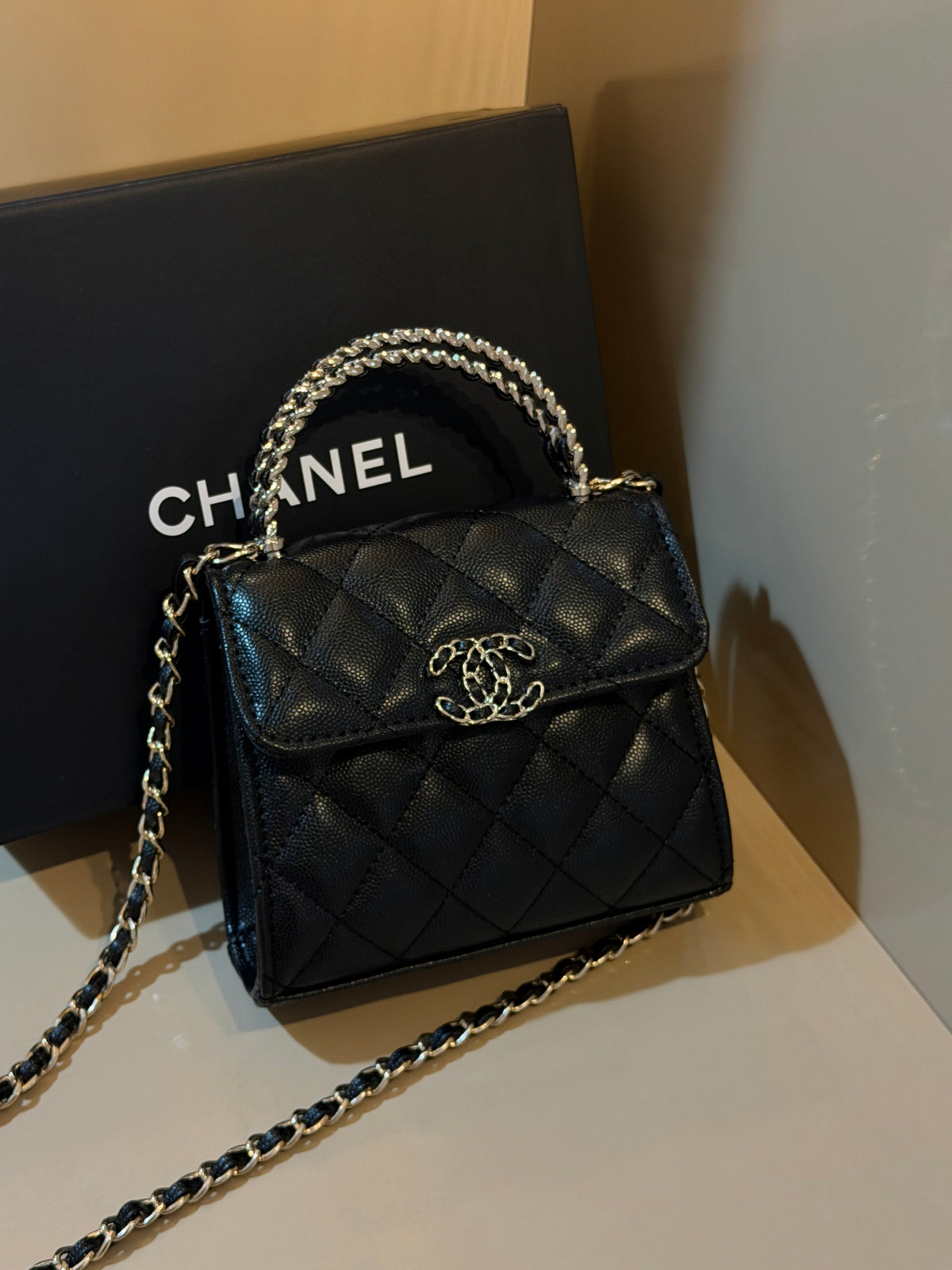 CHANEL Mini Flap Bag with Top Handle