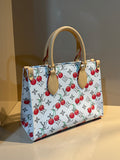 Louis Vuitton OnTheGo Tote Bag  Cherry Set