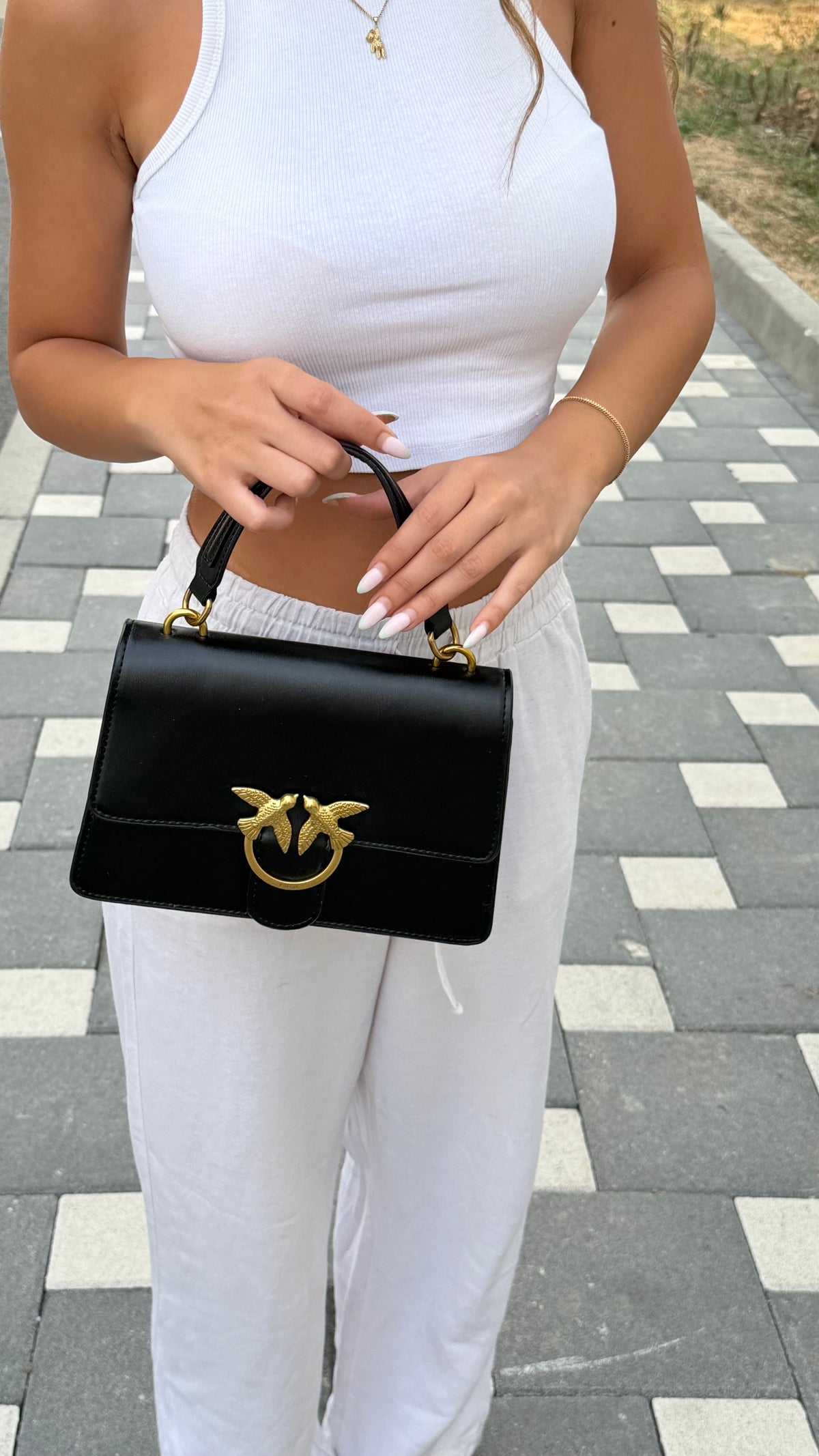 PINKO Love One Top Handle Bag