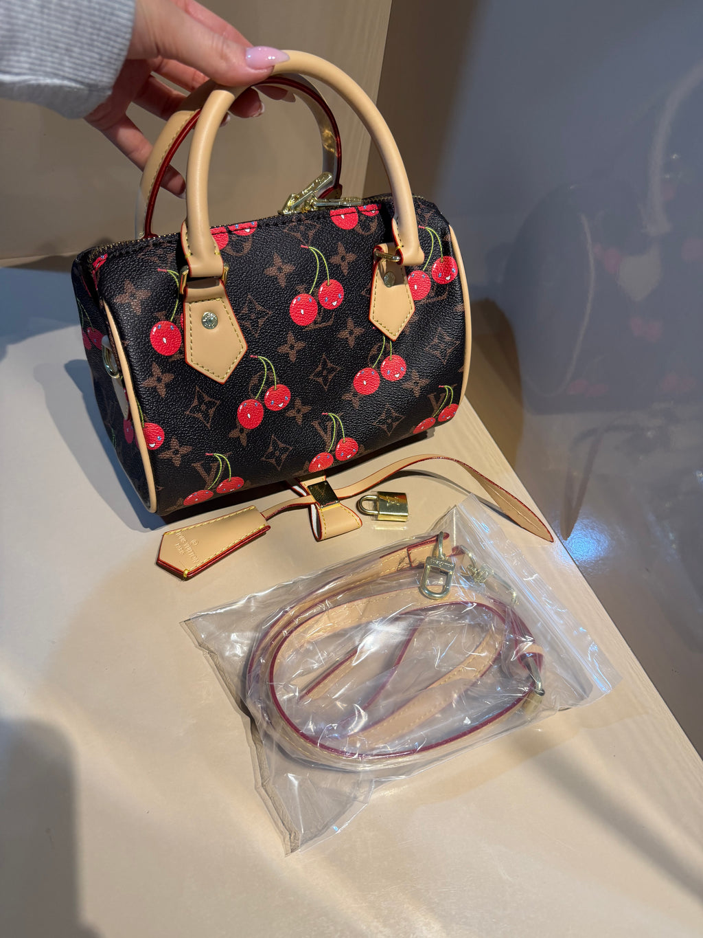 LV x Takashi Murakami Cherry Speedy 30